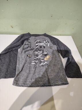 Disney Mickey Mouse Long Sleeve Grey Shirt Size 3T Toddler Boy Halloween Fall